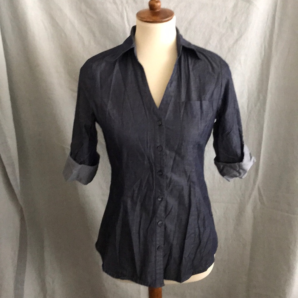 Express Collared Button Down Chambray - image 1
